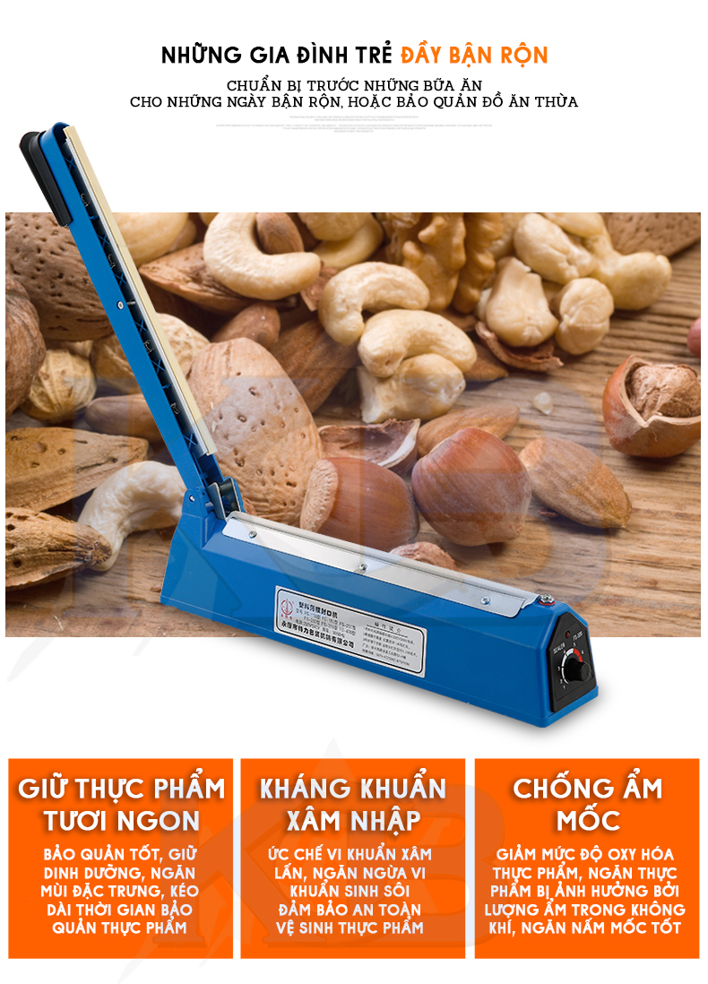 máy hàn miệng túi dập tay